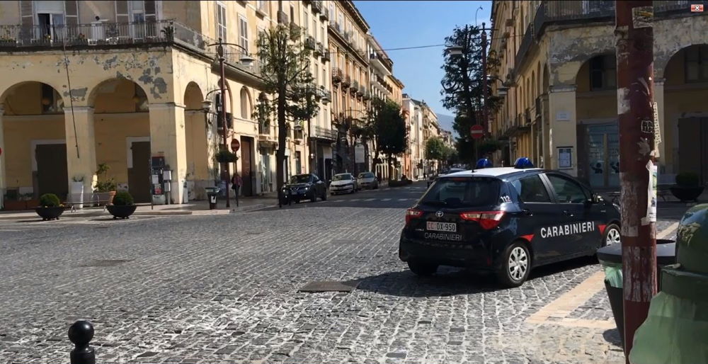 Empty piazza in Caserta
