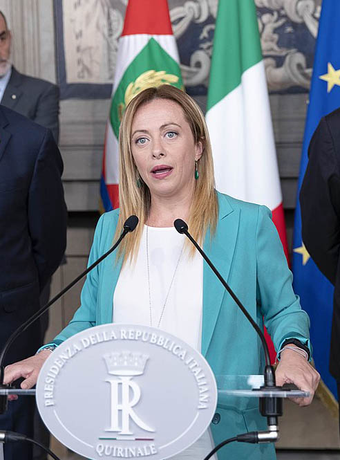 Italy deputy minister Giorgia Meloni