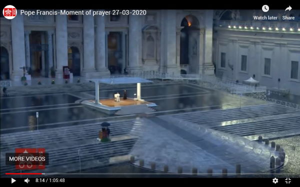 Pope Fracis gives speech