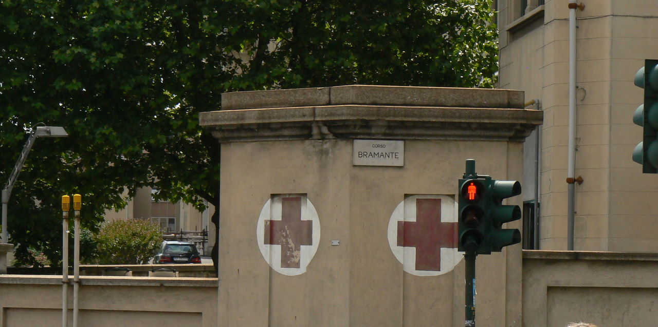 A hospital sign in Turin, Italy