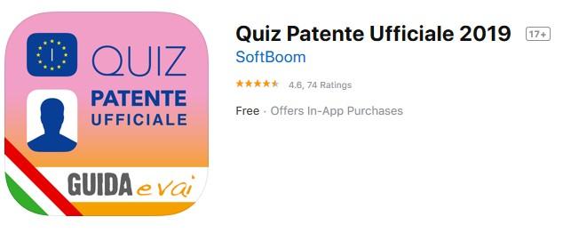 Quiz Patente Ufficiale 2019 app from SoftBoom