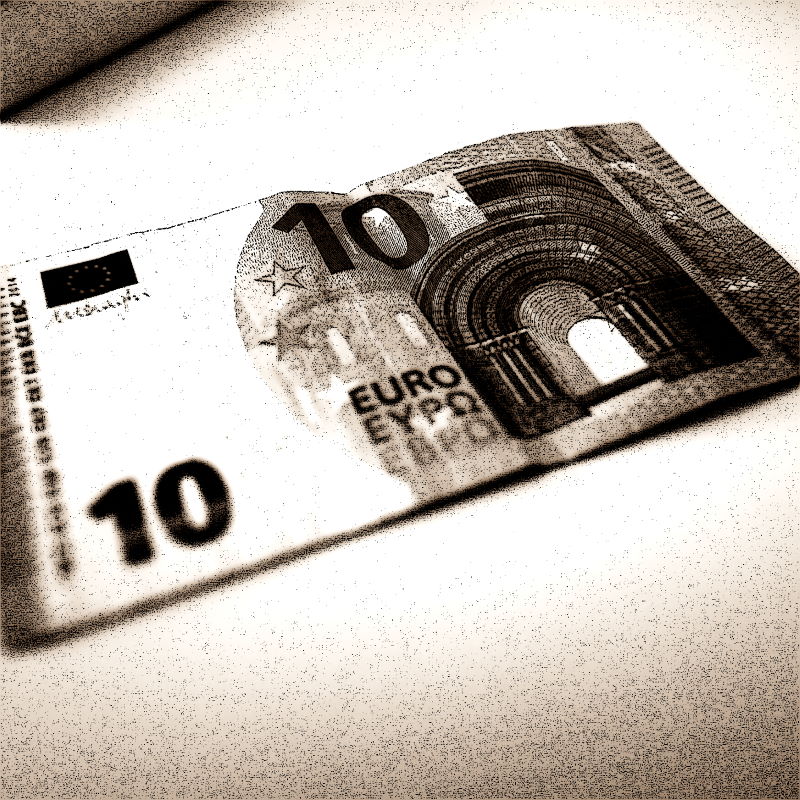 Stylized 10-euro banknote